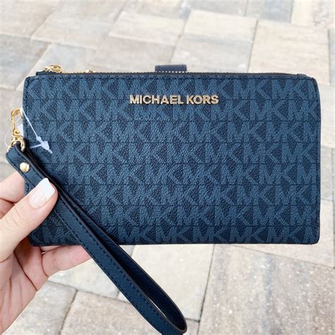 michael kors cell phone wallets|Michael Kors double zip wallet.